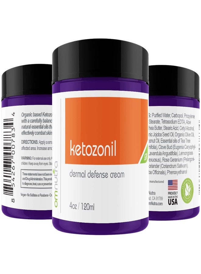 OmNutra Ketozonil Organic Based Dermal Defense Cream - 4OZ OTC Jock Itch Cream Athletes Foot Treatment - Image 4
